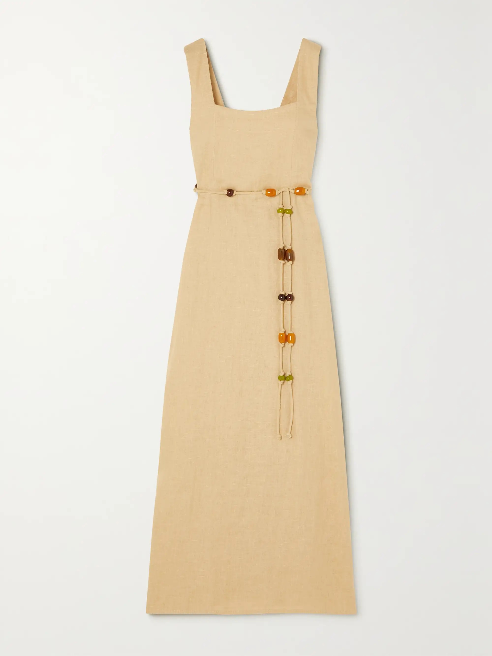 + NET SUSTAIN + Monikh Azalea belted linen maxi dress | NET-A-PORTER (US)