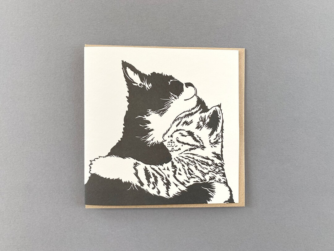 Cats Cuddling  - Anniversary card - Valentines Day card - Wedding card - cat love - Mother's Day-... | Etsy (CAD)