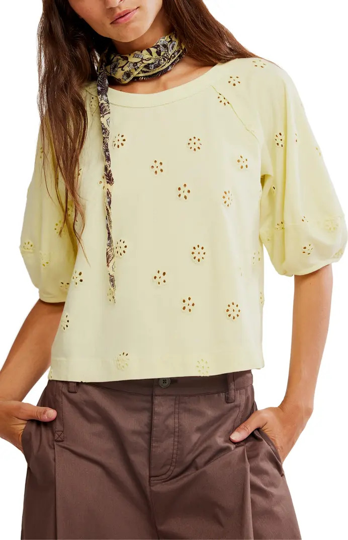 Jessie Eyelet Puff Sleeve Top | Nordstrom