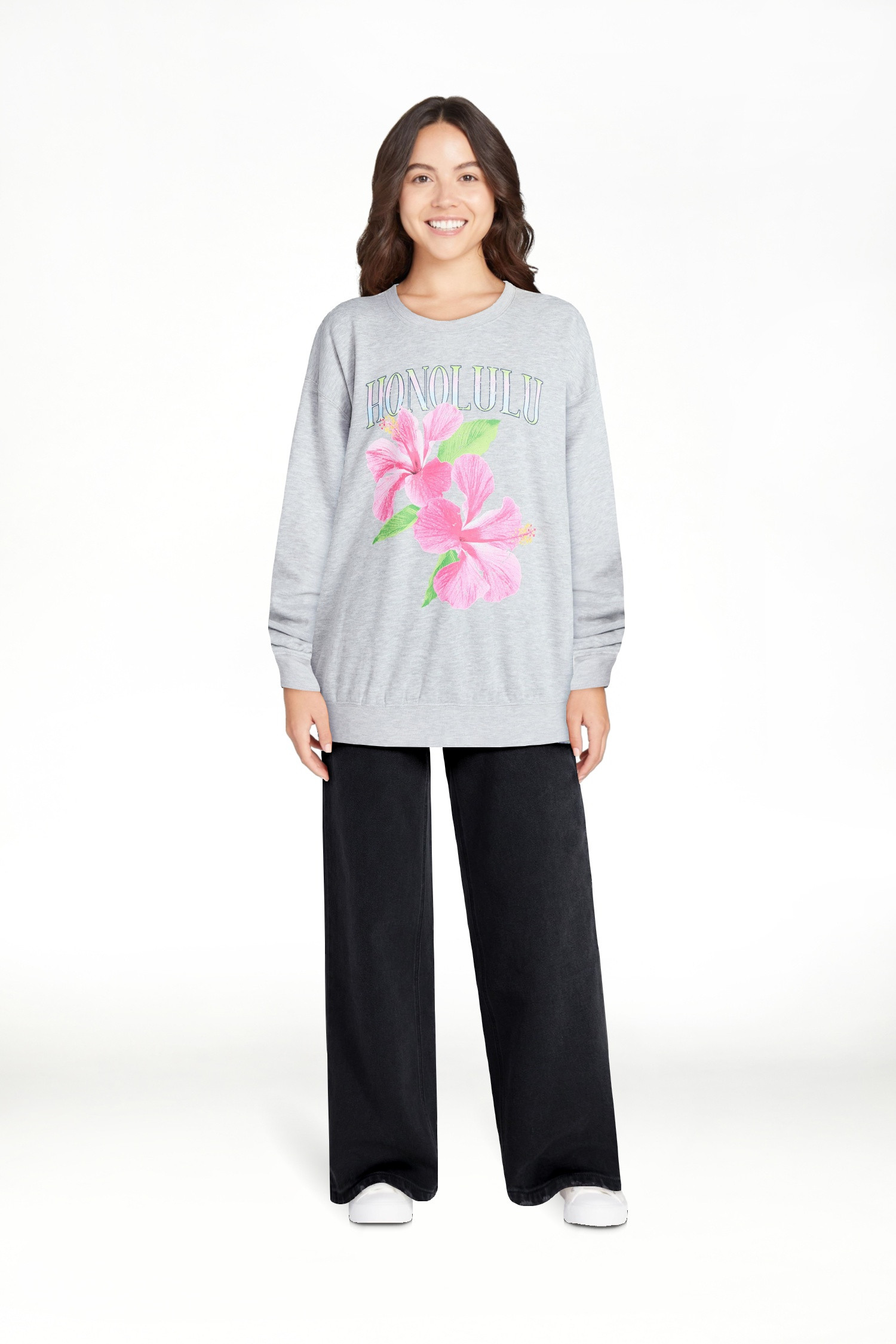 No Boundaries Graphic Crewneck Sweatshirt, Women's XXS-XXL | Walmart (US)