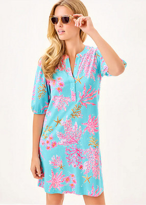 NWT LILLY PULITZER SIZE SMALL COLSON DRESS *ROYAL CORAL* MULTI | eBay US