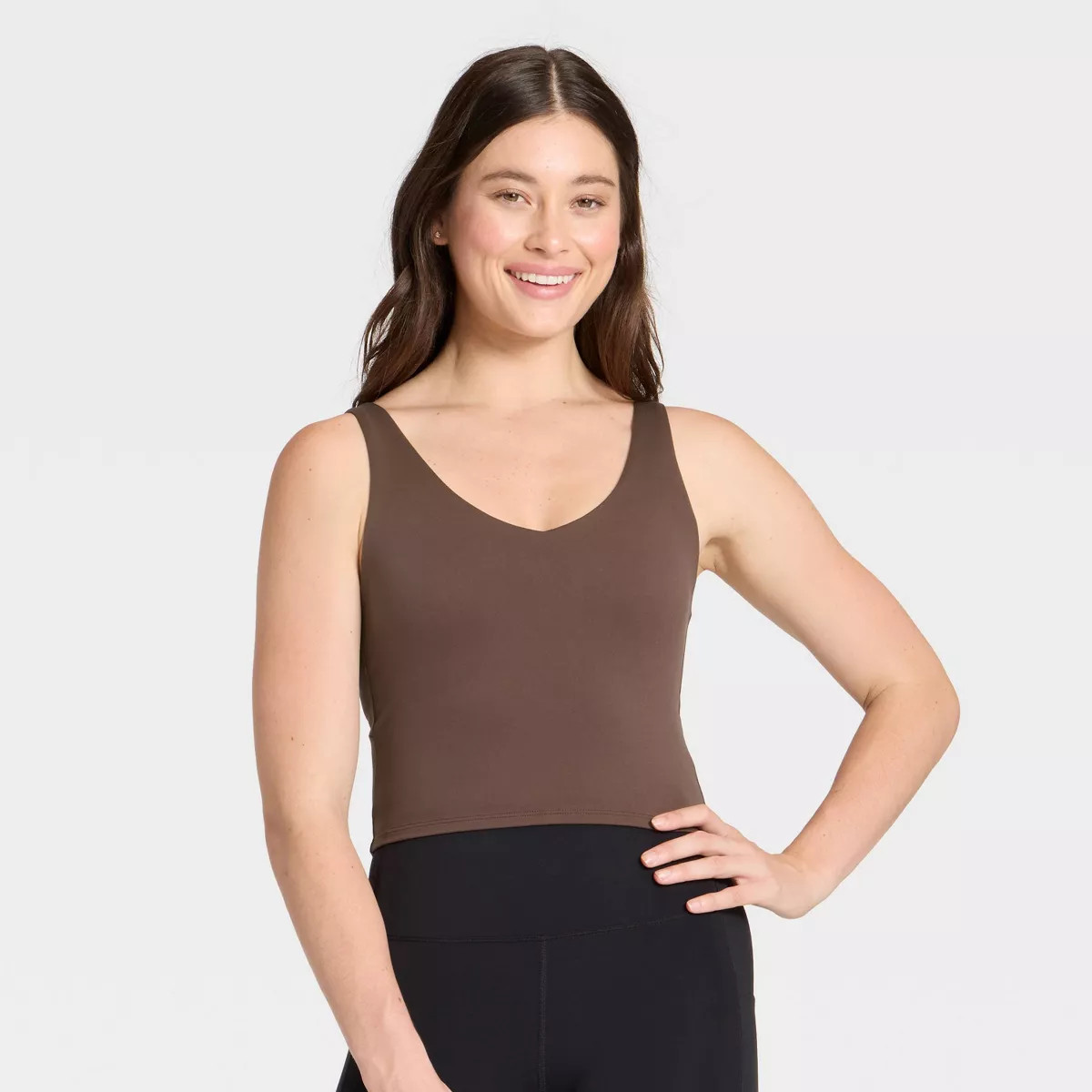 Women's Flex V-Neck Cropped Sports Bra - All In Motion™ | Target