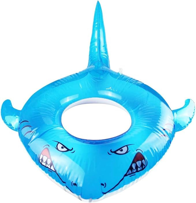 Pool Floats Kids Shark Floaties Inflatable Pool Swim Lounger Raft Summer Swimming Ring Pool Toys ... | Amazon (US)