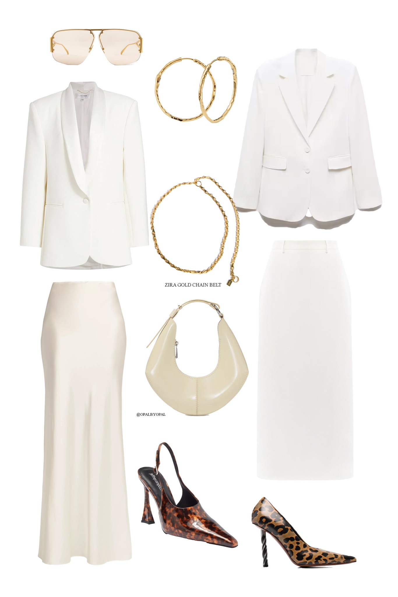 The white skirt suit: a timeless wardrobe staple that offers endless possibilities! ✨
From classic and tailored to chic and modern, there's a white skirt suit style to flatter every figure. (Think pencil skirts, A-lines, minis, midis, and more!)  Whether you're crushing a work presentation or attending a summer wedding, a white skirt suit is an elegant and sophisticated option.
Pair yours with a crisp button-down for a power look, or dress it down with a statement tee for a brunch-ready outfit.  I’m loving textured fabrics like linen and lace for added dimension, and don't forget the power of a bold chain belt to cinch your waist!
#whiteskirtsuit #workwear #wedding #summerstyle #powerdressing #fashioninspiration #ootd 

#LTKSeasonal #LTKstyletip #LTKtravel