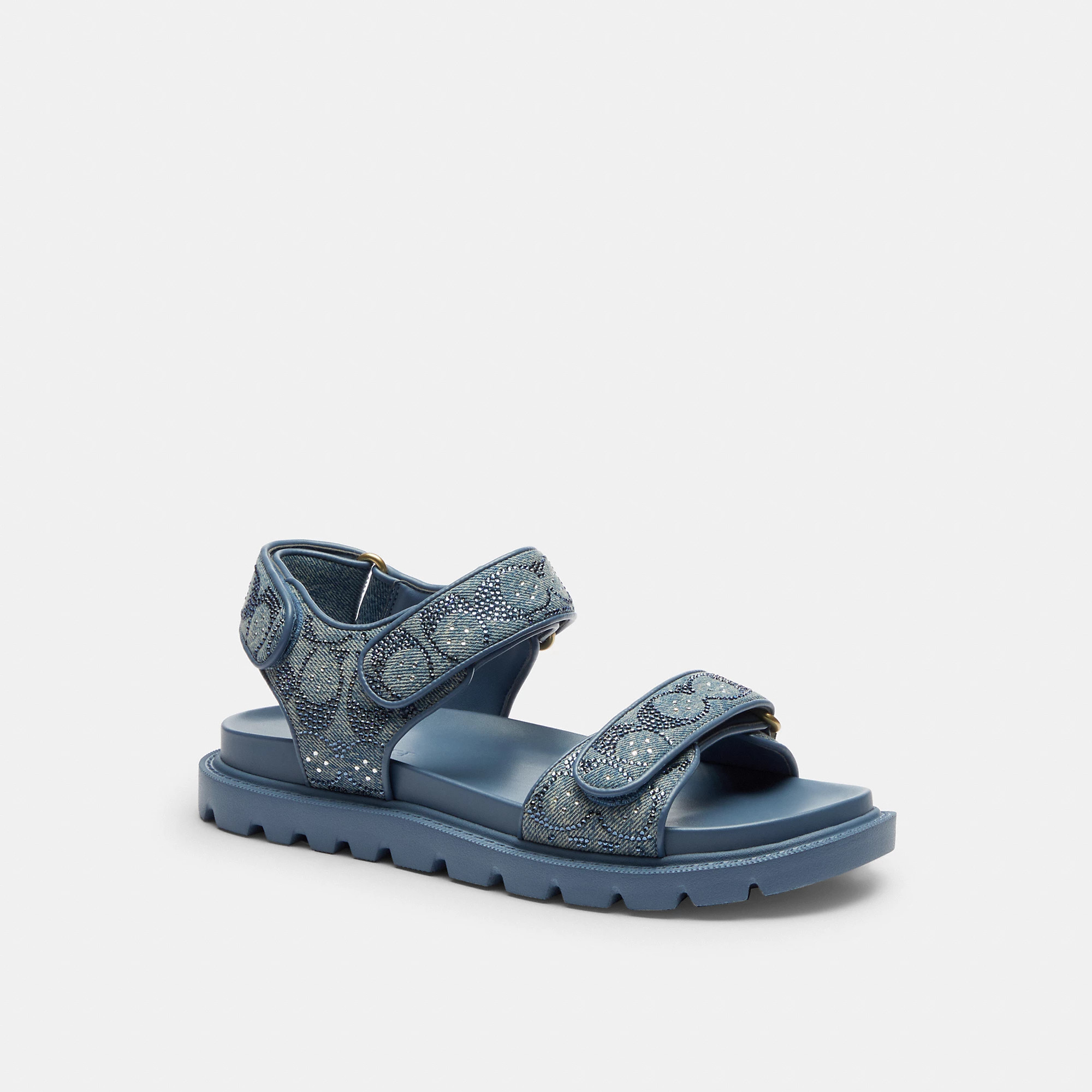 Brynn Sandal In Crystal Signature Denim | Coach (US)