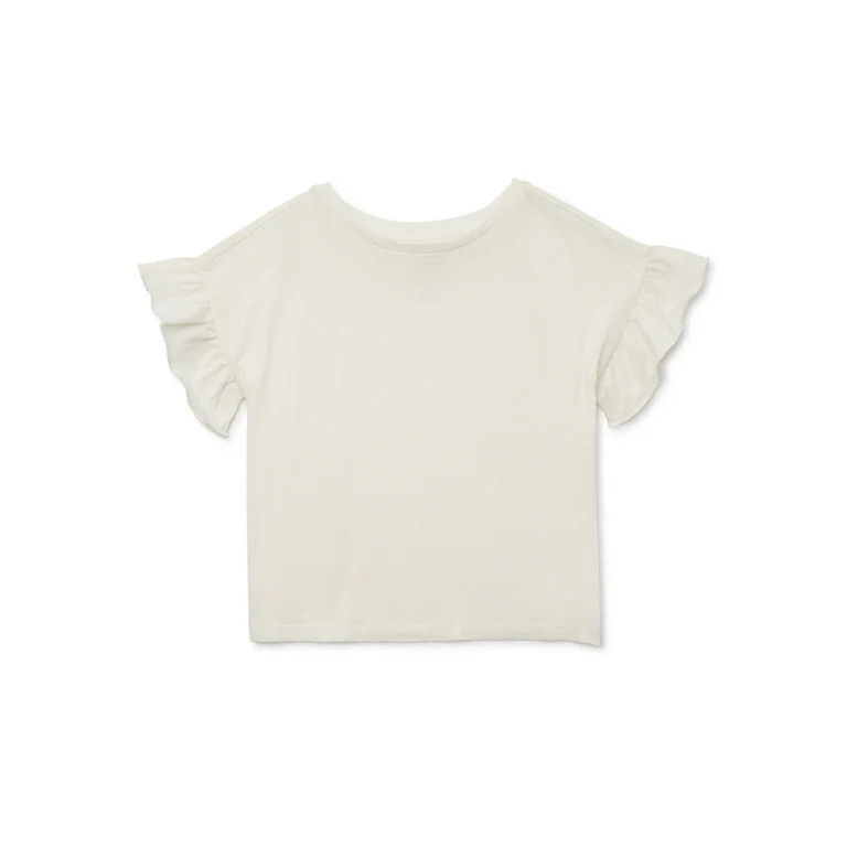 easy-peasy Toddler Girl Ruffle Short Sleeve T-Shirt, Sizes 12M-5T | Walmart (US)