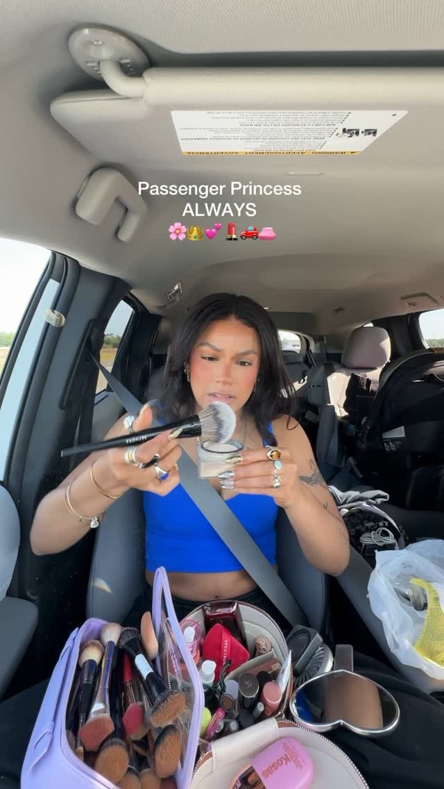 Thanks mom for driving lol🥹🥰 EVERYTHING LINKED IN MY LTK #relateable #grwmmakeup #passengerprincess #grwmreel #makeup #beauty