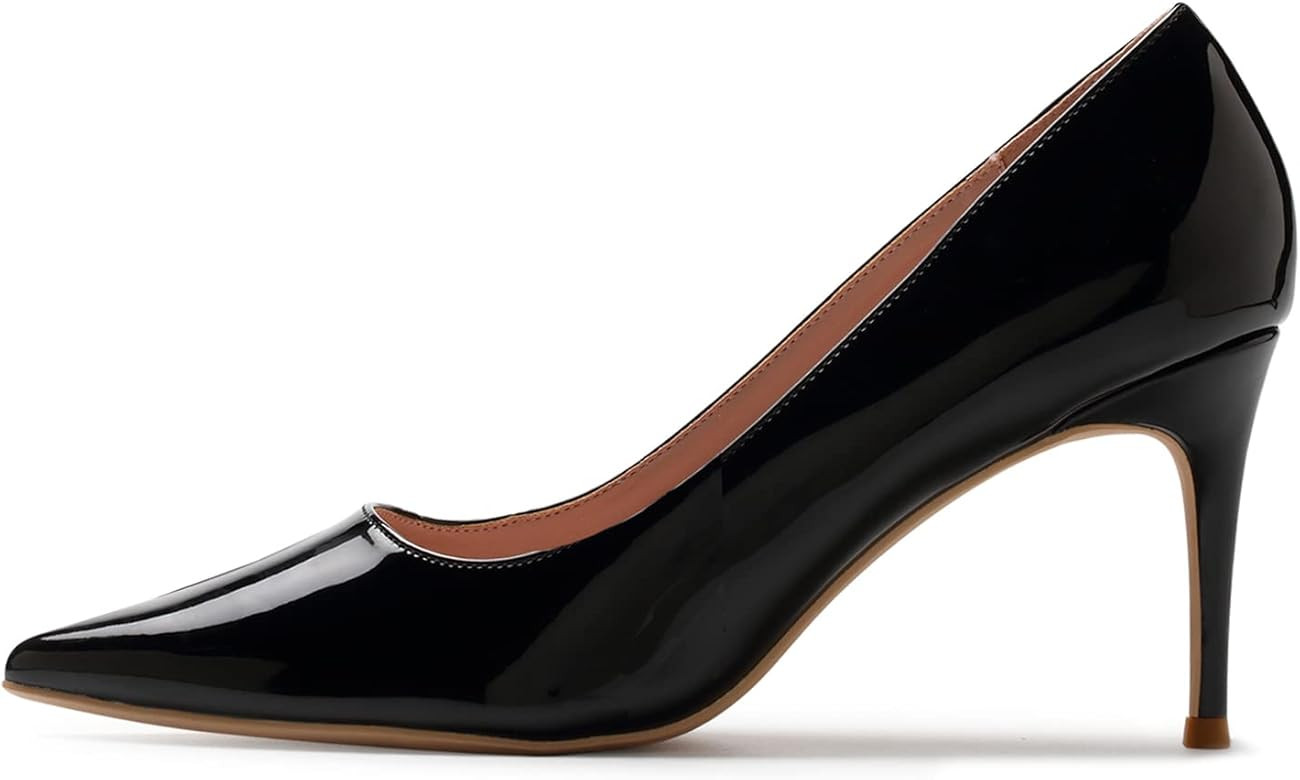Amazon.com | GENSHUO Women High Heel Pumps, Pointed Toe 8cm/3.16 inch Party Stiletto Heels Shoes ... | Amazon (US)