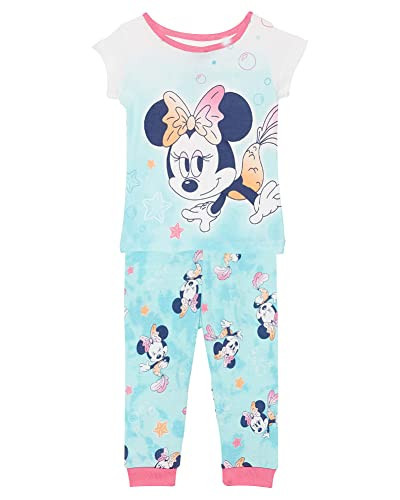 Disney unisex-child 2-piece Snug-fit Cotton Holiday Pajama Set, Soft & Cute for Kids, MERMAID MINNIE, 12M | Amazon (US)