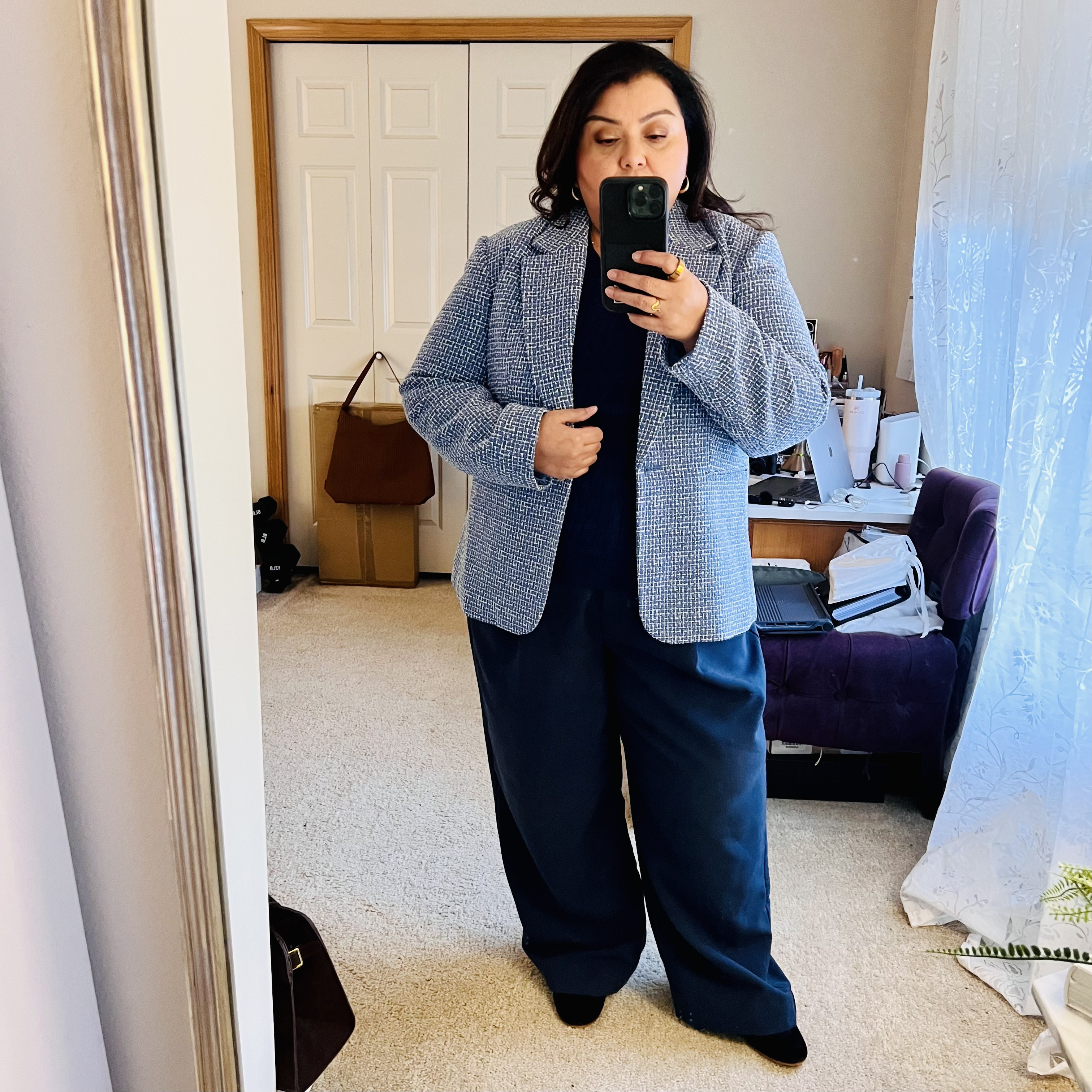 An excellent blazer from Walmart, under $50.  Really well constructed and has a great fit.  Wearing a XXL.

#LTKSeasonal #LTKPlusSize #LTKOver40