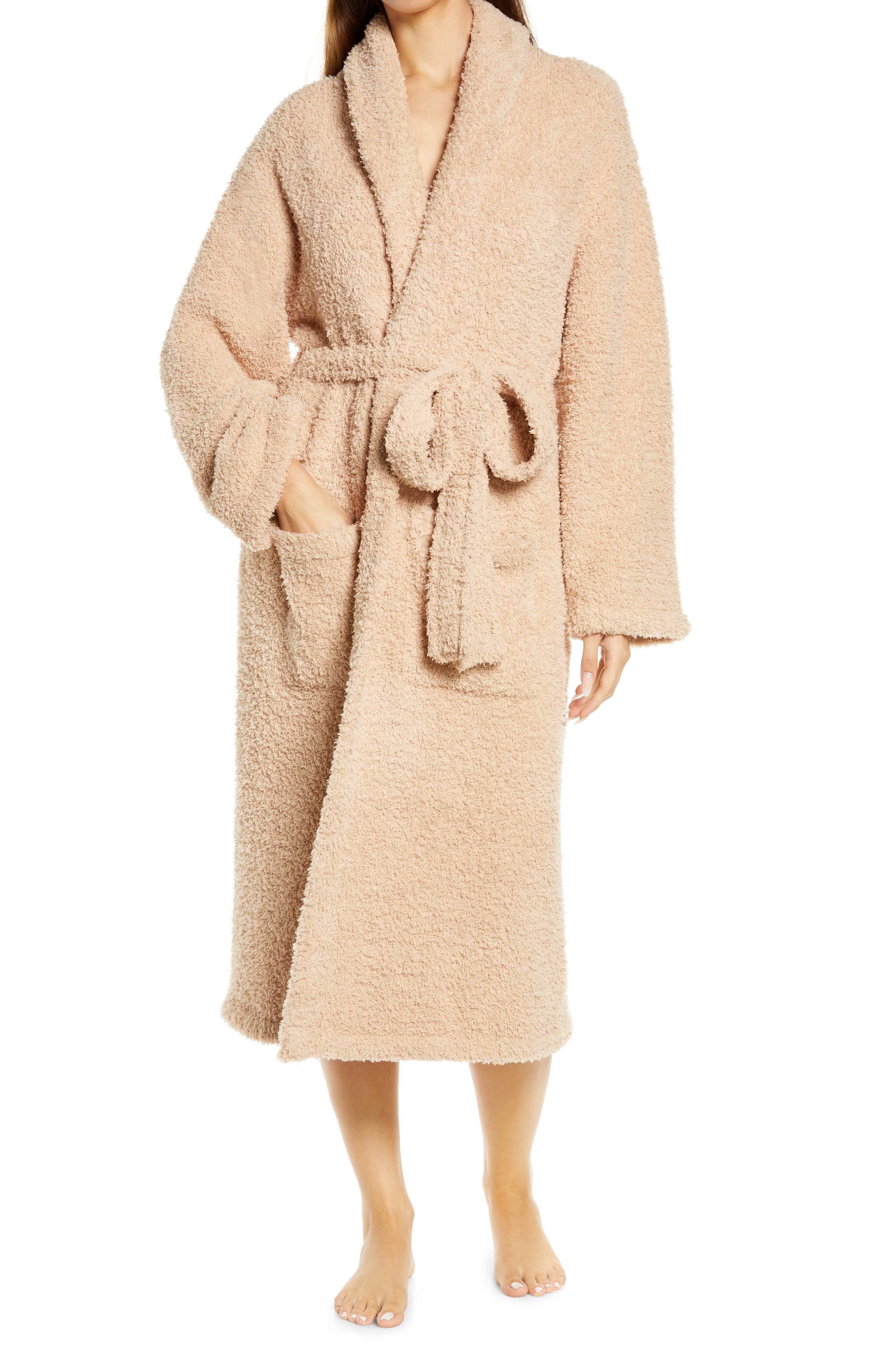 Barefoot Dreams(R) CozyChic(R) Unisex Robe in Soft Camel at Nordstrom, Size 2 | Nordstrom