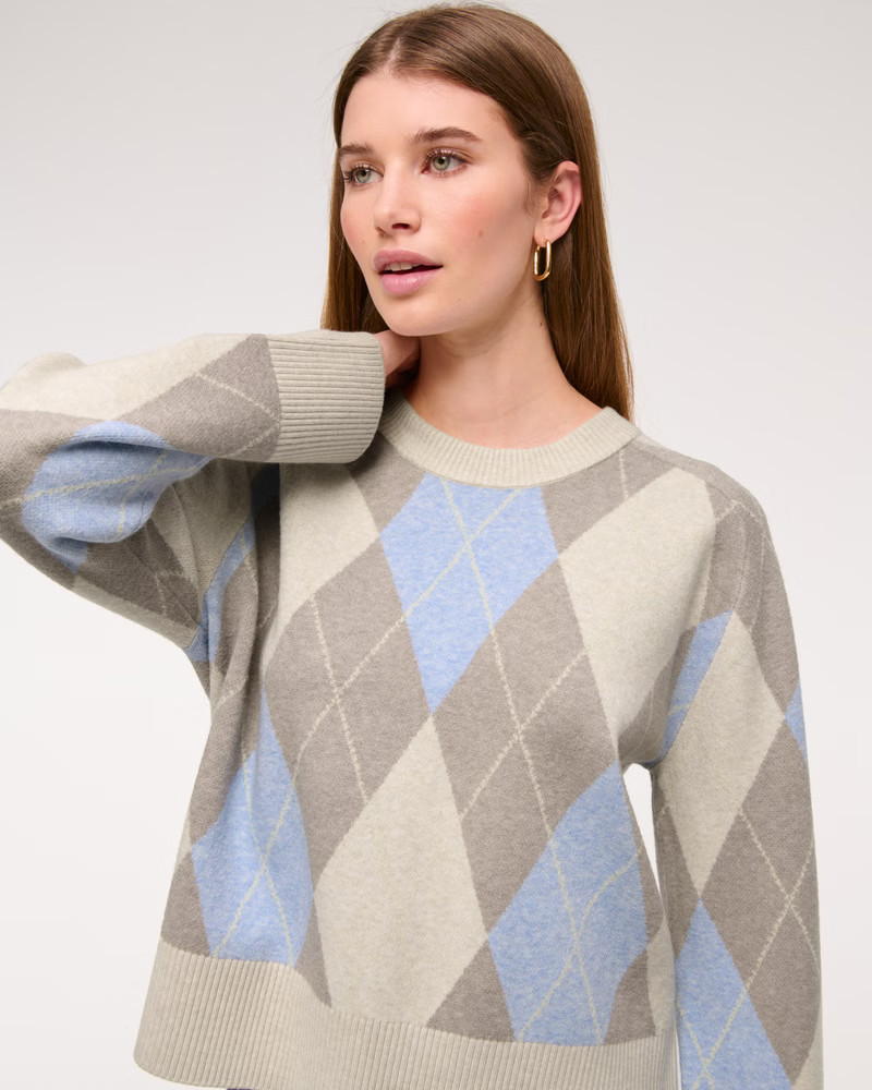 Women's The A&F Madeline Textural Crew Sweater | Women's Tops | Abercrombie.com | Abercrombie & Fitch (US)