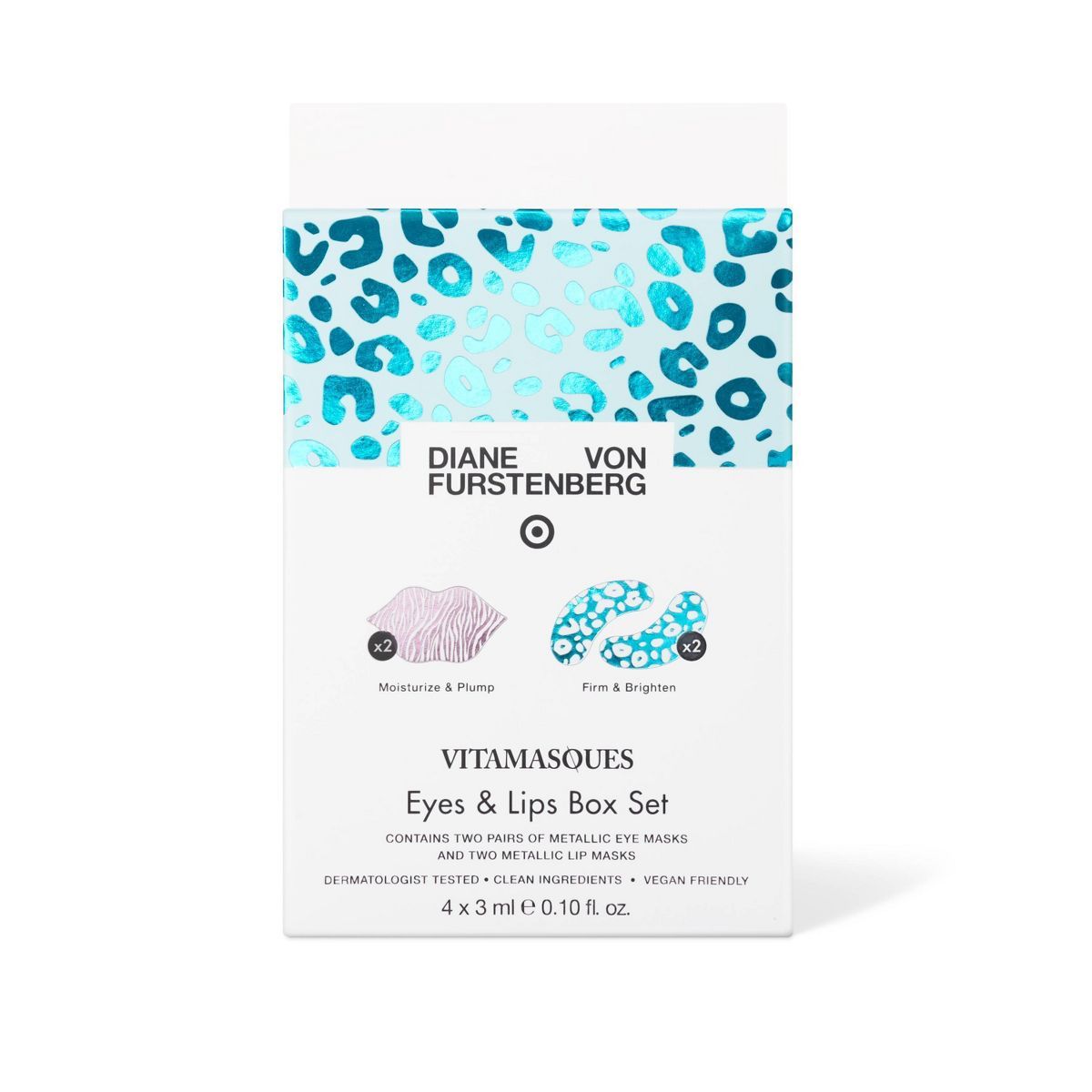 DVF for Target x Vitamasques Metallic Animal Print Lip & Eye Set - Firm & Brighten + Moisturize -... | Target
