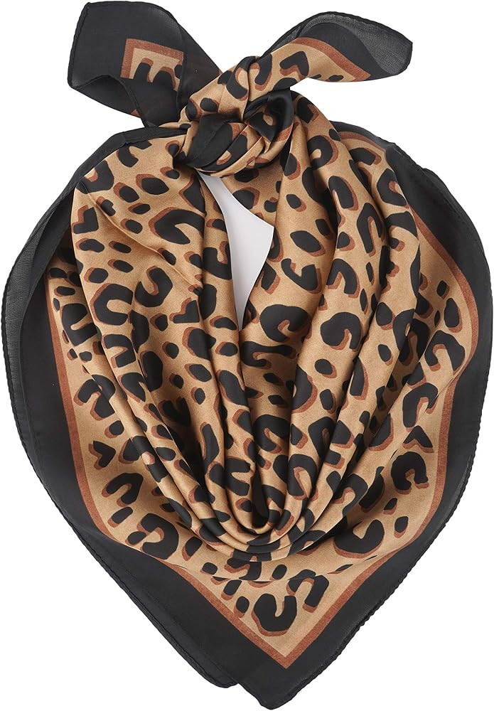 YOUR SMILE Silk Like Scarf Square Satin Hair Scarf Fashion Neck Scarfs for Women 27'' x 27'' | Amazon (US)