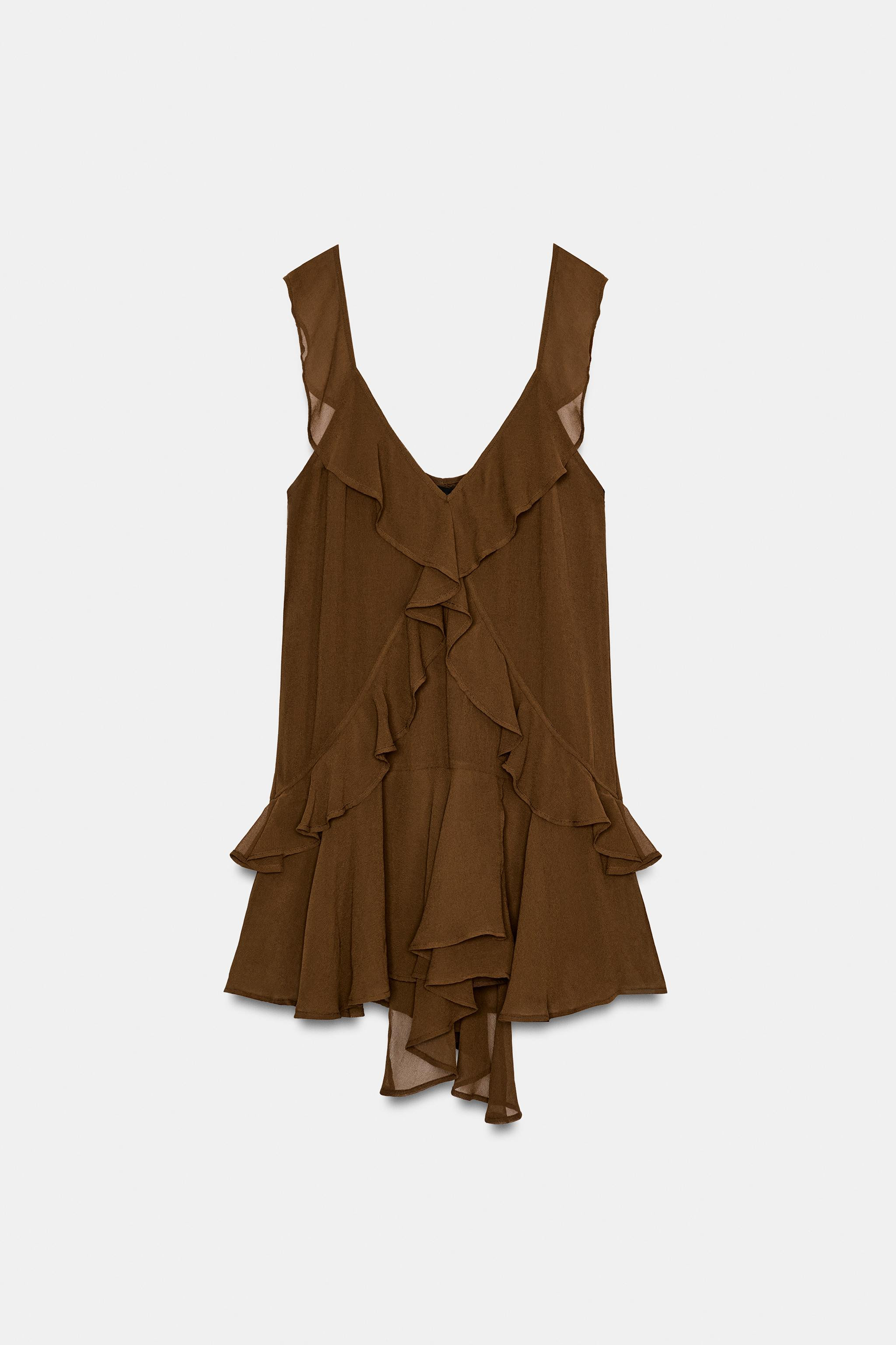 RUFFLED SHORT DRESS | Zara US