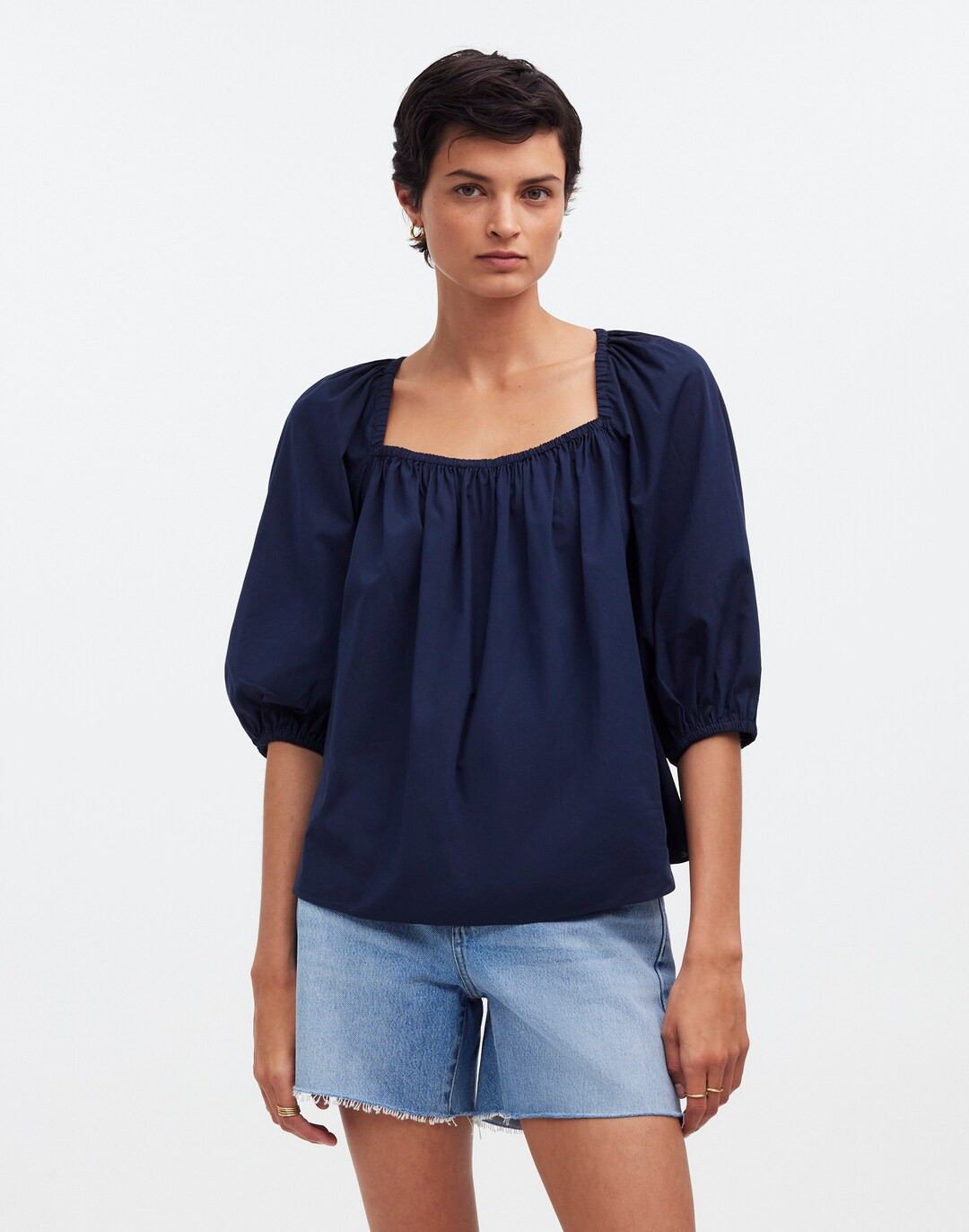 Puff-Sleeve Babydoll Top | Madewell