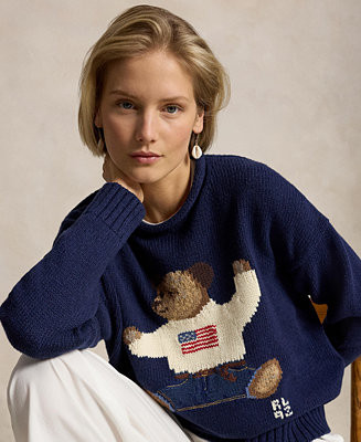 Women's Rolled Crewneck Long-Sleeve Sweater | Macy's