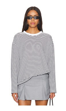 ALL THE WAYS Lily Long Sleeve Top in Blue Stripe from Revolve.com | Revolve Clothing (Global)