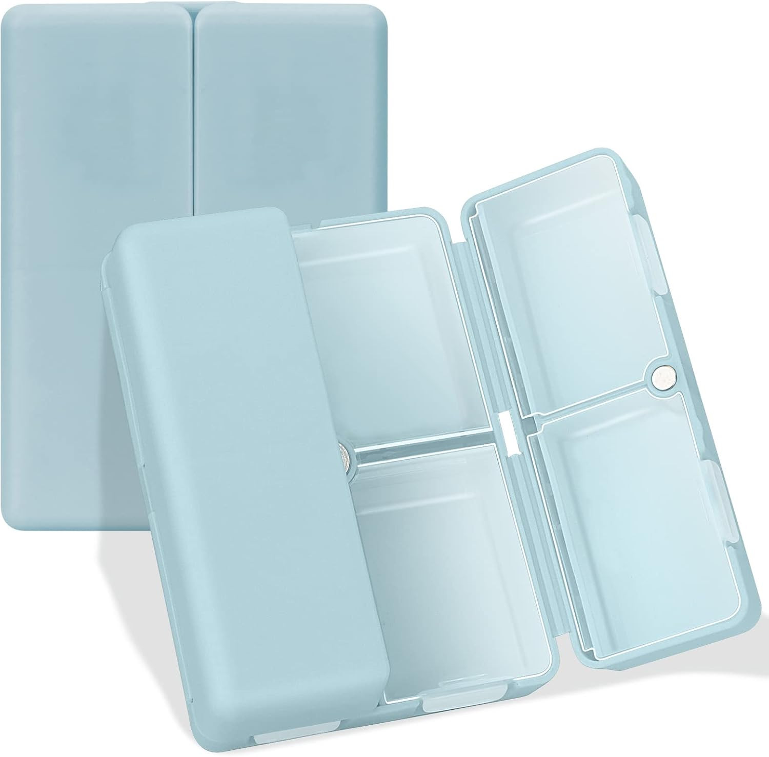 FYY Travel Pill Organizer, 7 Compartments Small Pill Box Medicine Case-Navy | Amazon (US)