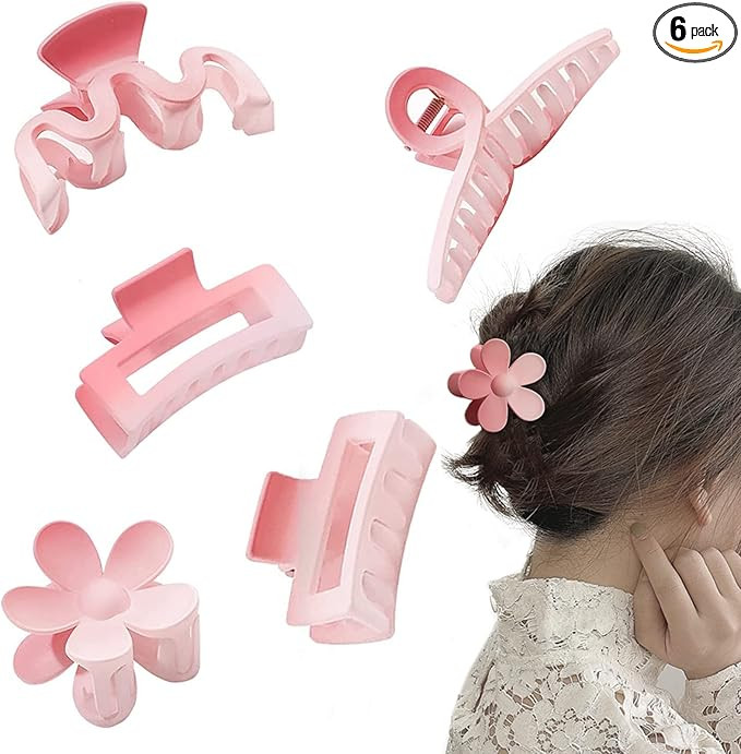 AOT 5pcs Hair Claw Clips for Women Hair Clips for Fine Hair Flower Claw Clips for Hair Butterfly ... | Amazon (UK)