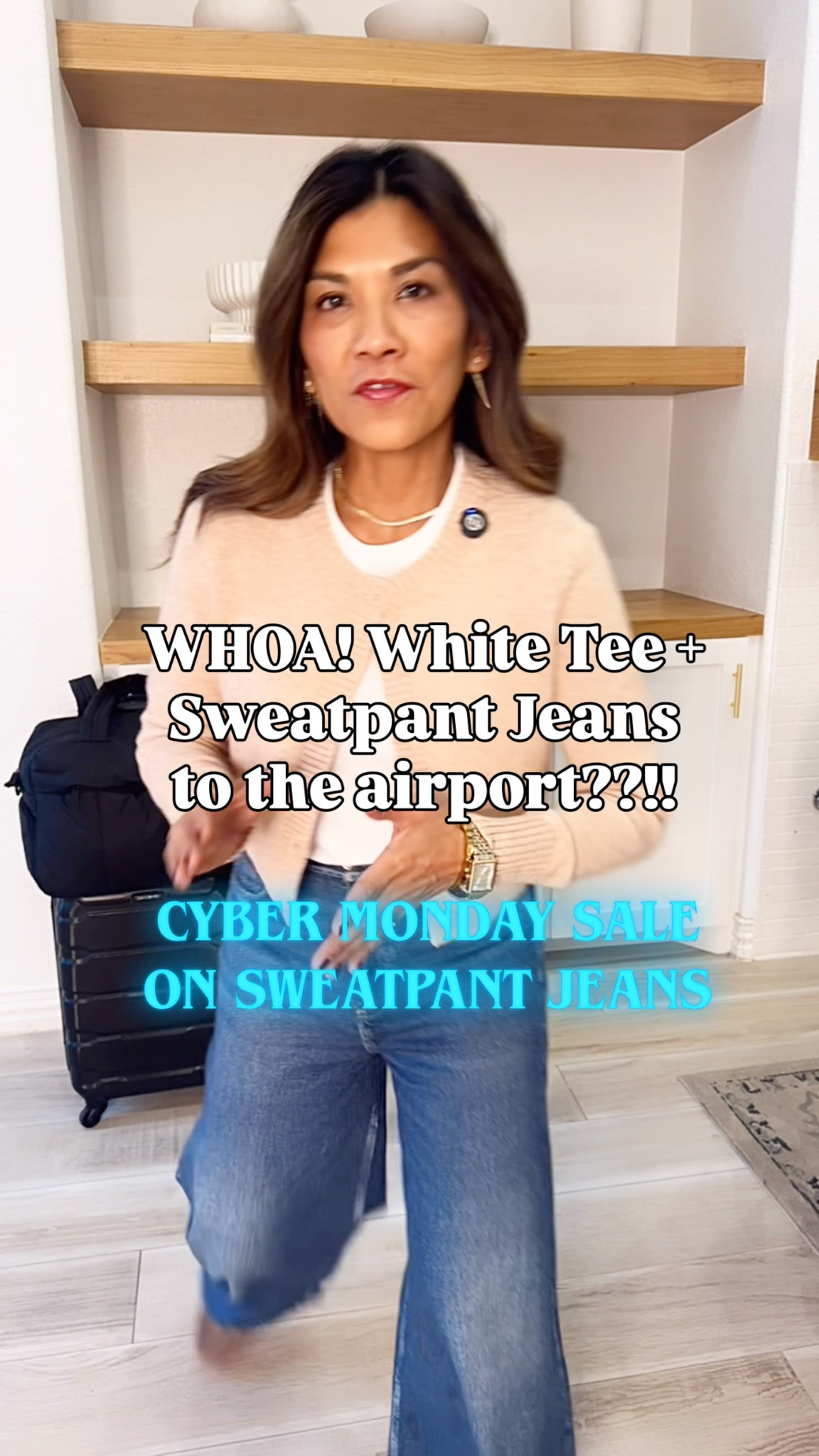 I’m 5’2” 118#ish for reference 
Size down in the jeans. I’m wearing size 25. Very comfy. These are ankle pants and the wash is called Venice. Od you don’t see any wash on sale-sign up for the text for 20% off. All others 25% off. The closest wash to  Venice is called Kimber. I’m also linking the full length. 
White tee in small tts.
Cardigan  in small.
Adidas size down 
Airport outfit, travel outfit, jeans,fall outfits,fashion over 40, over 50 style, midlife fashion, petite fashion,midlife fashion, affordable fashion, fashion over40  

#LTKOver40 #LTKTravel #LTKPetite

#LTKGiftGuide #LTKCyberWeek #LTKHoliday