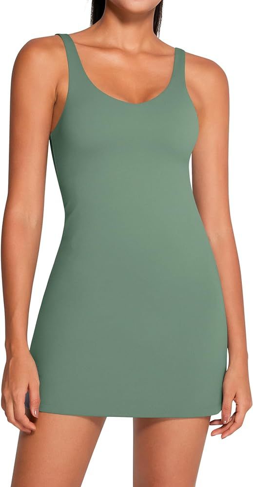 Womens Tennis Dress with Built in Shorts Open-Back Sleeveless Golf Athletic Dress | Amazon (US)