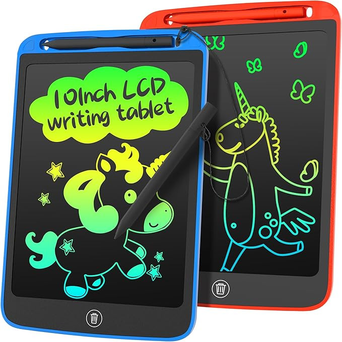 LCD Writing Tablet for Kids 10 inch 2 Packs, Doodle Board, Drawing Tablet for Toddler Girls/Boys ... | Amazon (US)