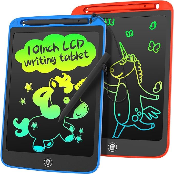 LCD Writing Tablet for Kids 10 inch 2 Packs, Doodle Board, Drawing Tablet for Toddler Girls/Boys ... | Amazon (US)