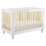 Babyletto Lolly 3-in-1 Convertible Crib with Toddler Bed Conversion Kit in White and Natural, Greeng | Amazon (US)