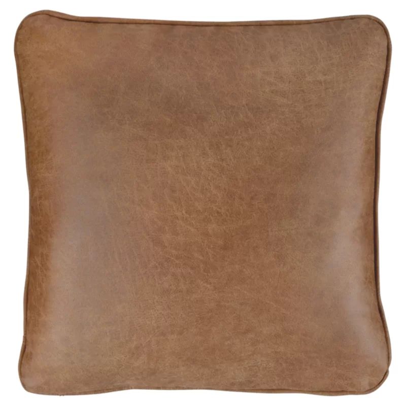 Desoto Square Faux Leather Pillow Cover and Insert | Wayfair North America