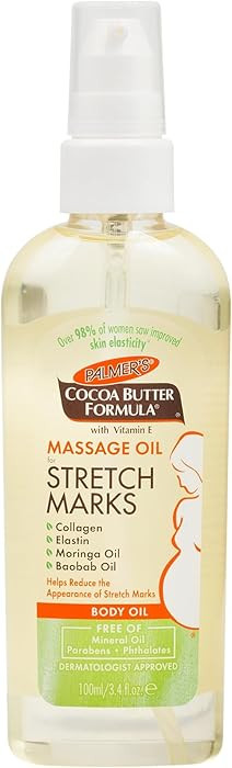 Palmer's Cocoa Butter Formula Massage Oil for Stretch Marks and Pregnancy Skincare, 3.4 Ounces | Amazon (US)
