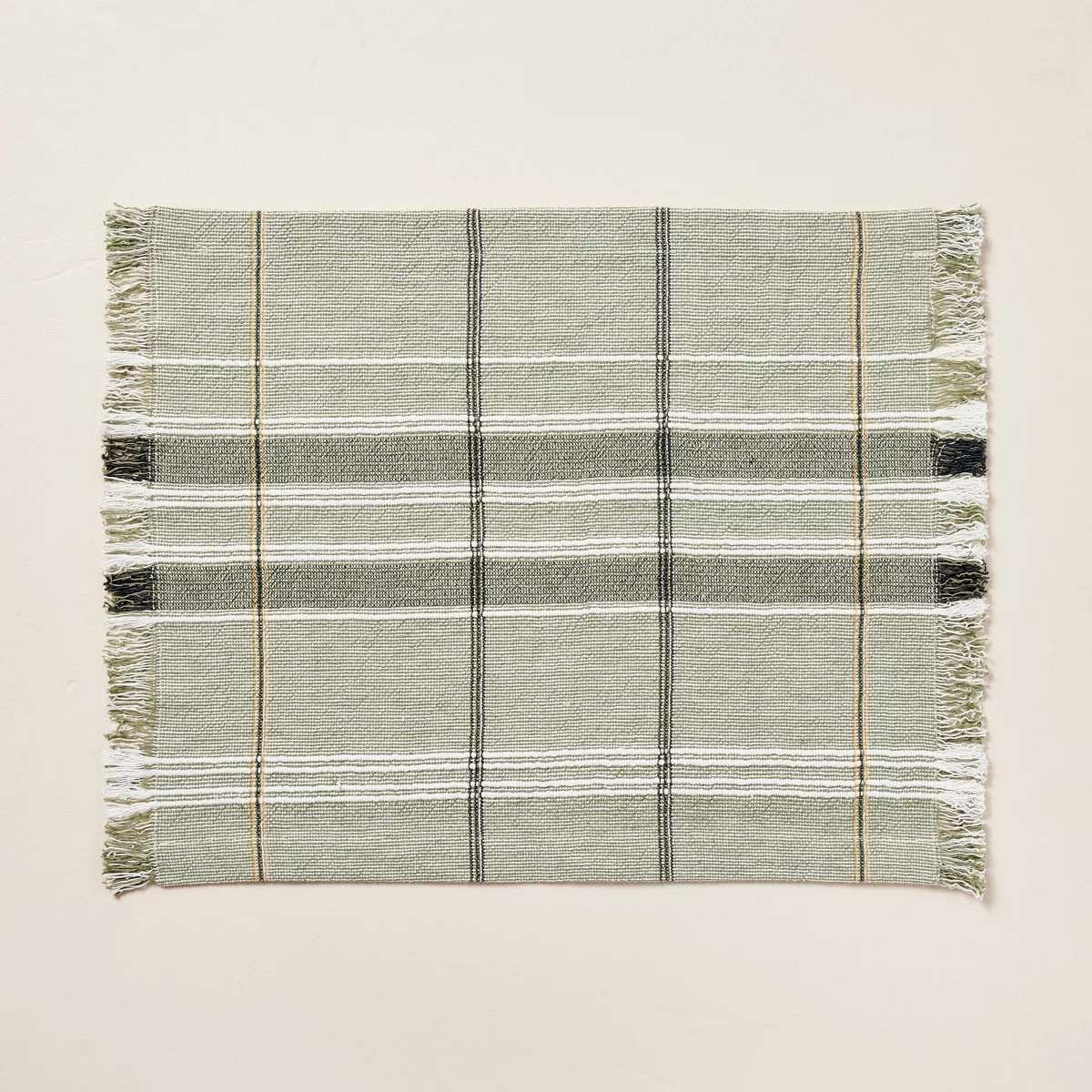 Textured Plaid Woven Placemat Sage Green - Hearth & Hand™ with Magnolia | Target