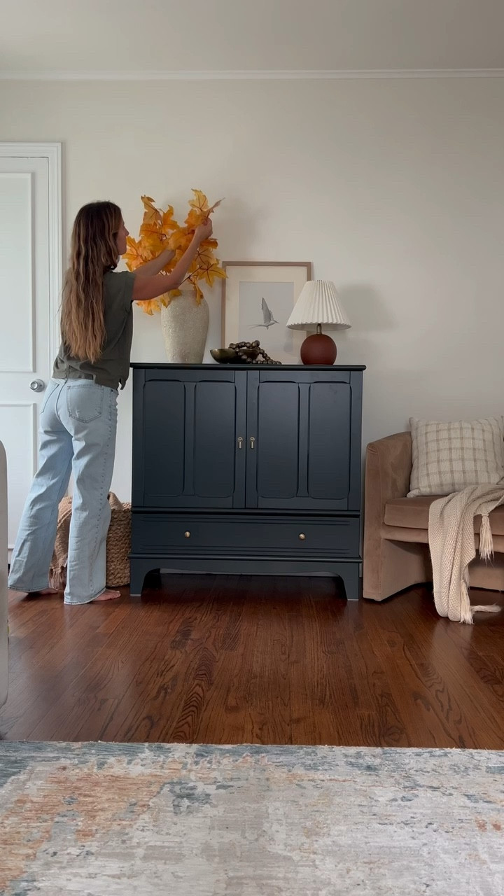 give me all the drama and color 🍁 these faux branches are such a statement. having fun playing around with our entryway space while I wait for more pieces to arrive. 🤎

#LTKhome #LTKFind #LTKSeasonal