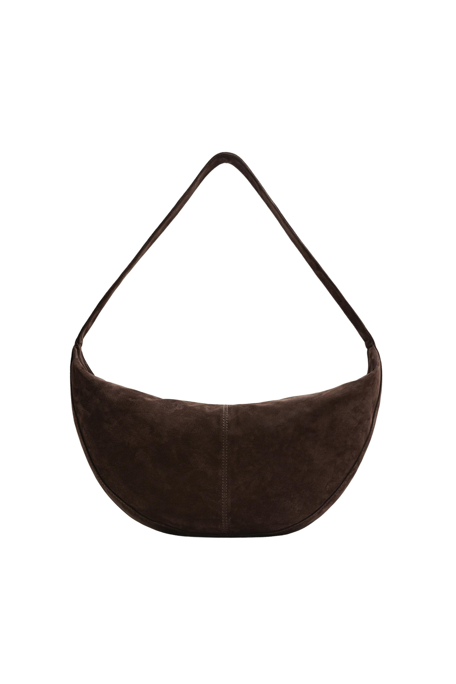 Zara - Leather Shoulder Bag In Grey - One Size Only - Man | Zara UK