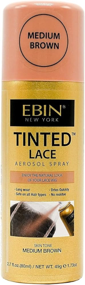 Tinted Lace Aerosol Spray - Medium Brown 2.7oz/ 80ml, Quick dry, Water Resistant, No Residue, Eve... | Amazon (US)