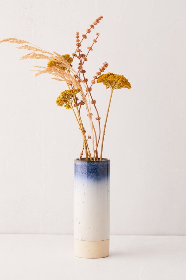 Colina Blue Reactive Glaze Vase | Urban Outfitters (US and RoW)
