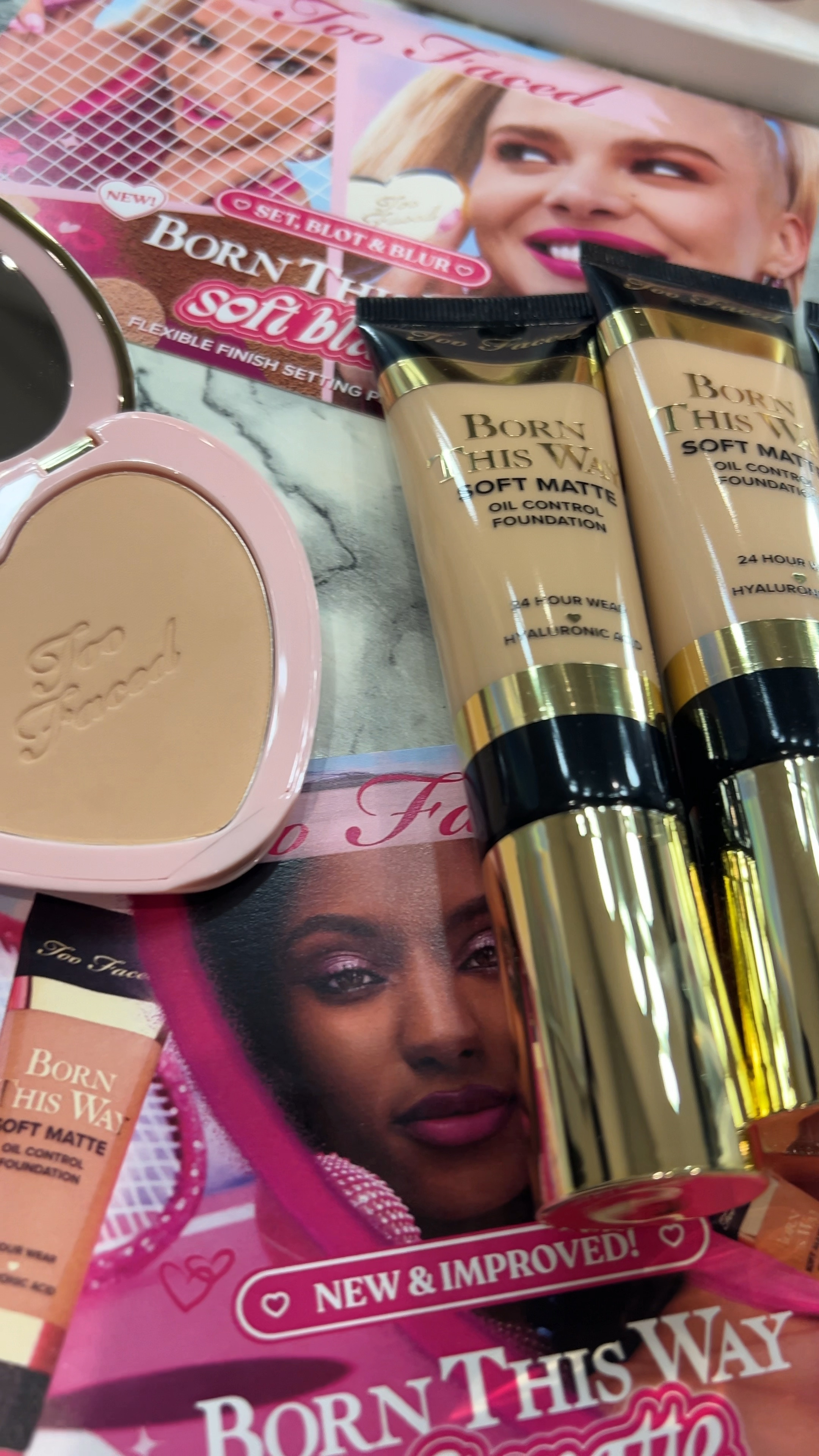 New Too Faced launches I’m testing out / soft blur finishing powder / soft matte oil control foundation / cruelty free makeup 

#LTKBeauty