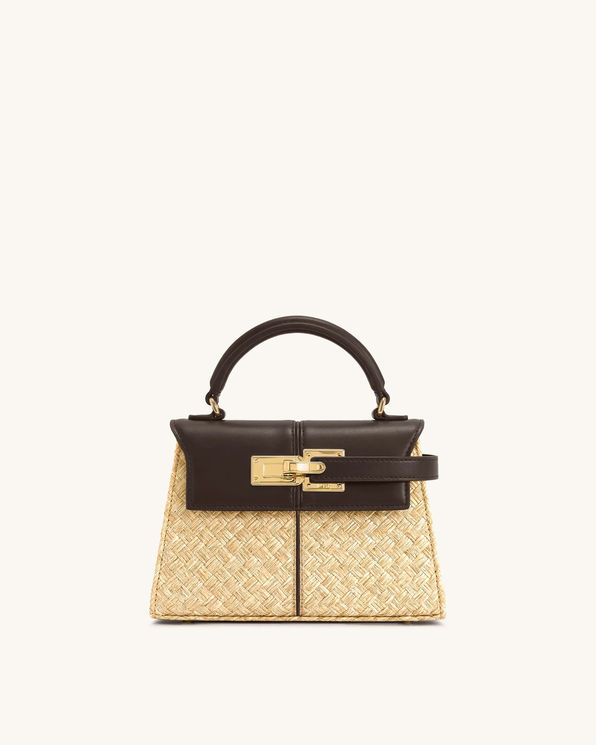 Elise Faux Straw Handbag - Brown | JW PEI US
