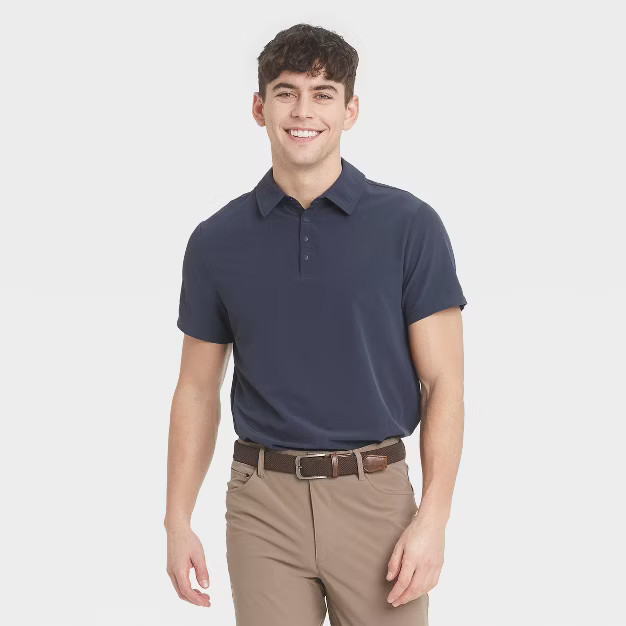 Men's Stretch Woven Polo Shirt - All in Motion™ | Target