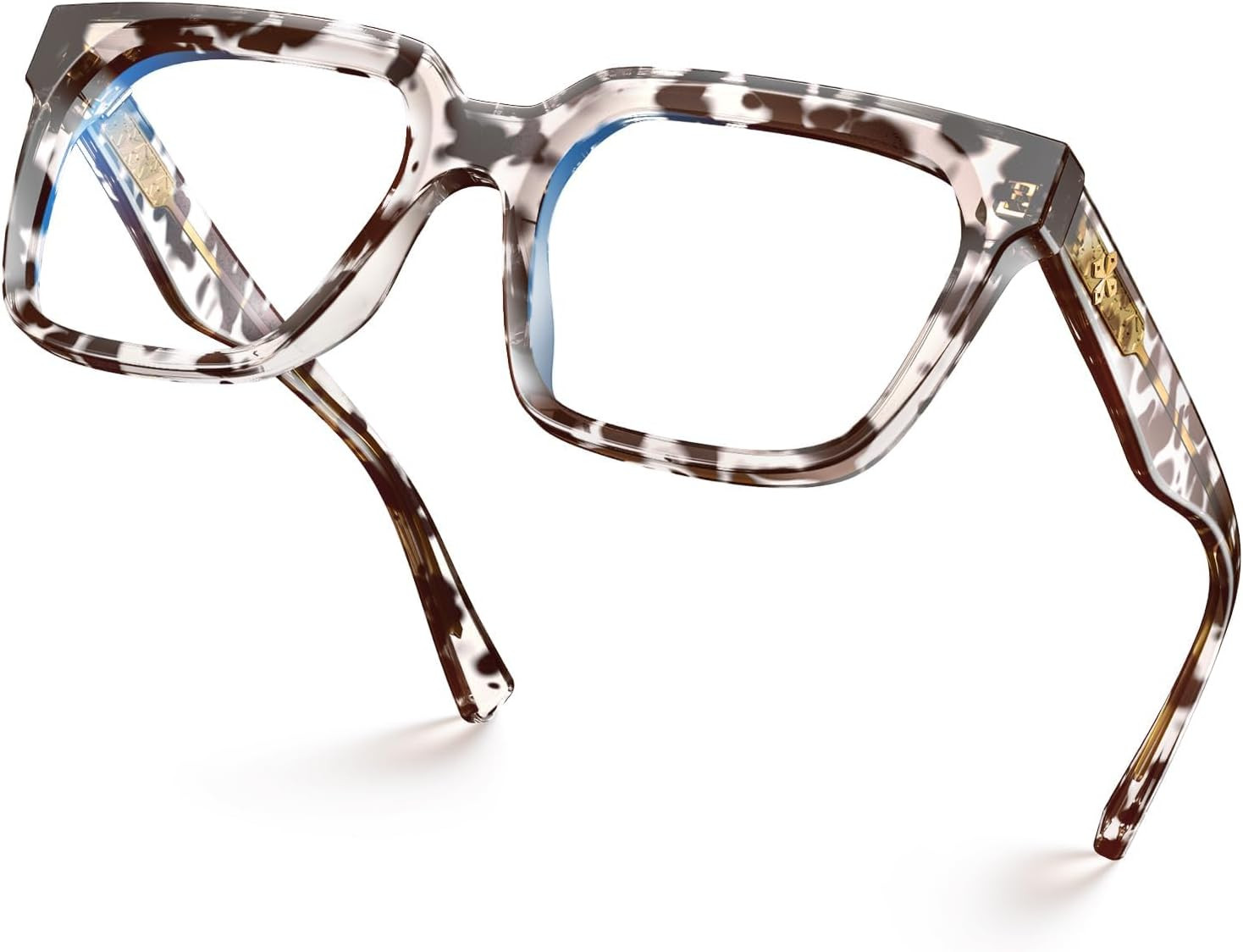 VISOONE Chunky Rectangle Oversized Blue Light Blocking Computer Glasses | Amazon (US)