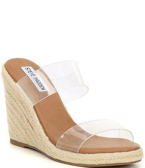 Marlowe Clear Banded Espadrille Wedge Sandals | Dillards