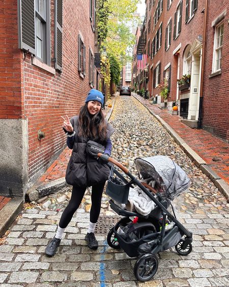 Exploring Boston with my girl (who napped the whole time 😂). Wearing my favorite Nike sneakers for walking - they’re waterproof and so comfy for 10k+ steps. 

#LTKtravel #LTKbaby #LTKfitness