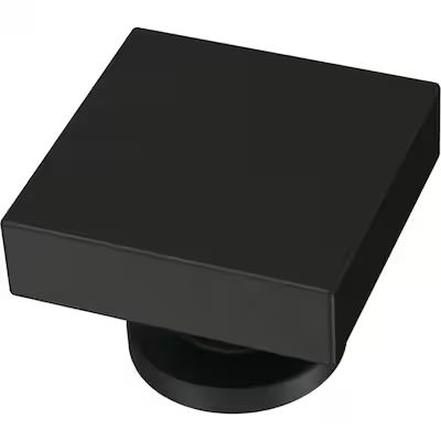 Brainerd Square 1-1/8-in Matte Black Square Cabinet Knob | Lowe's