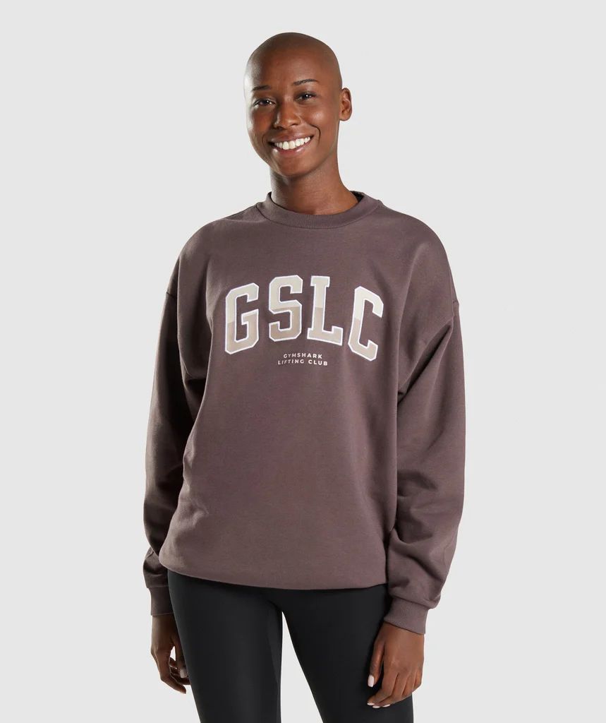 Gymshark GSLC Oversized Sweatshirt - Brown | Gymshark (Global)
