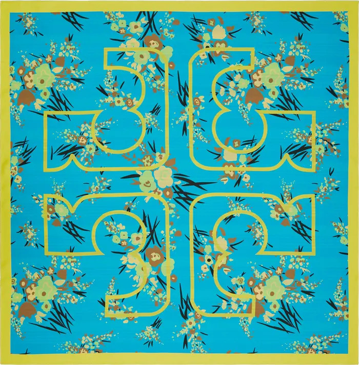 Drip Bouquet Logo Reversible Square Silk Scarf | Nordstrom