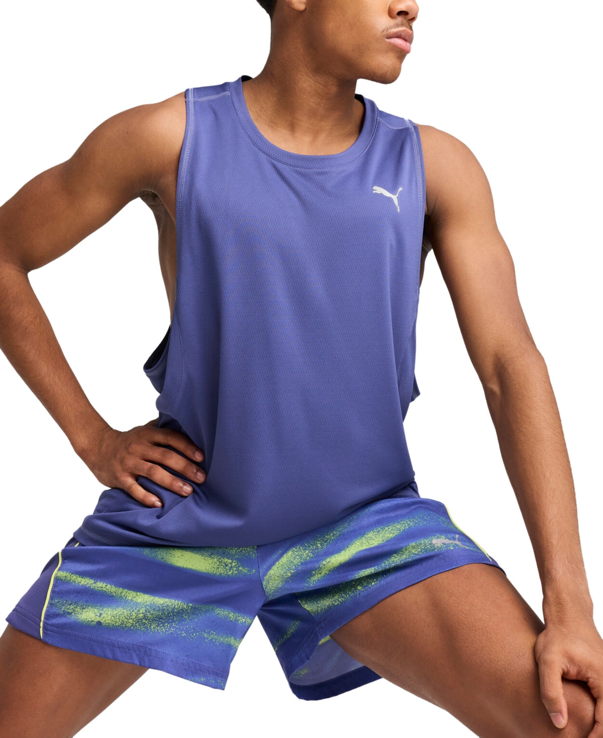 Puma Men's Run Velocity Tank Top - Blue | Macy's