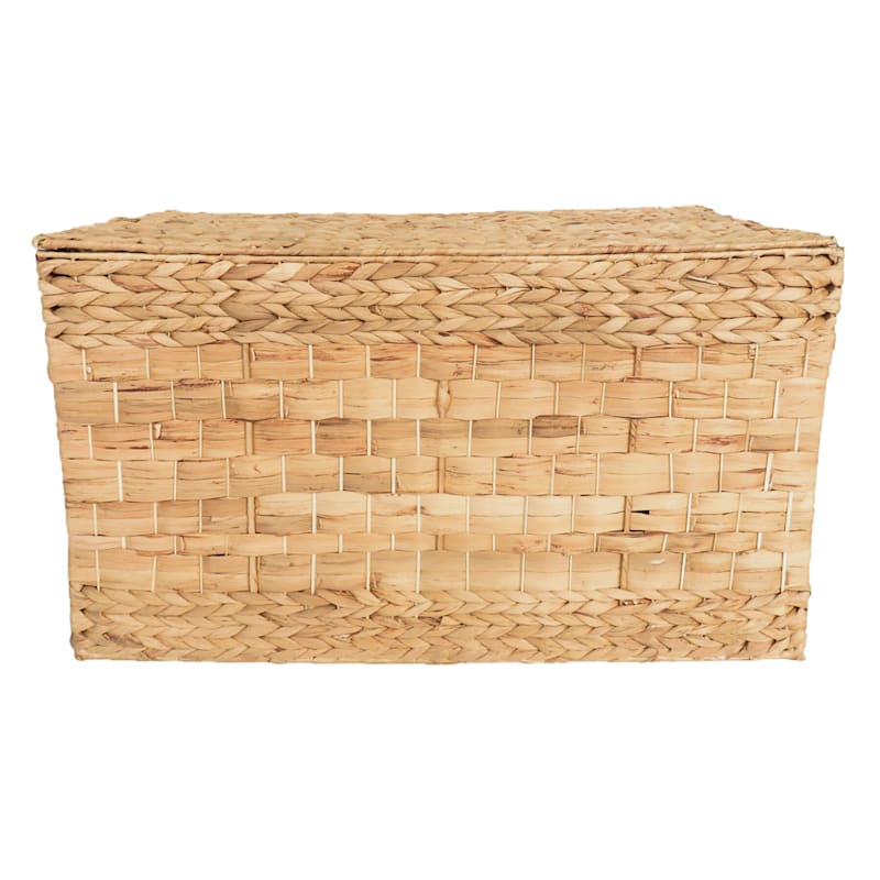 Water Hyacinth Storage Trunk with Flat Lid, Large | At Home