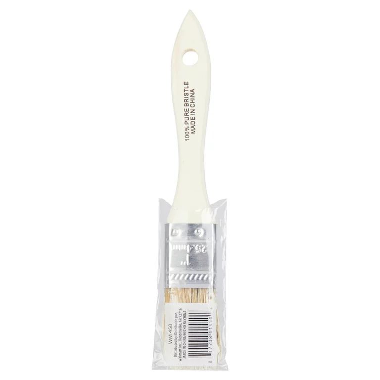 1 in. Natural Bristle Flat Chip Household Paint Brush for Paint and Crafts | Walmart (US)
