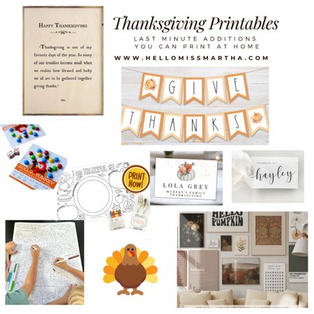 There’s still time for some fun printables for your Thanksgiving celebrations!  
#thanksgiving #printables #lastminutedecor

#LTKSeasonal #LTKHoliday #LTKfamily