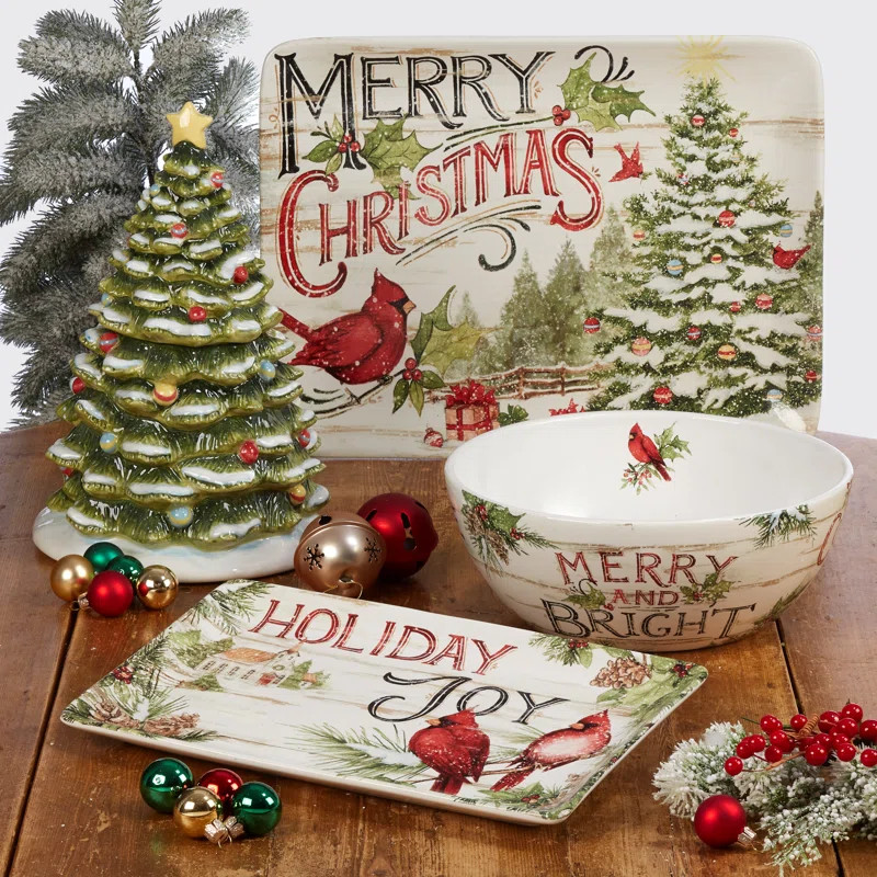 Certified International Evergreen Christmas Cookie Jar | Wayfair North America